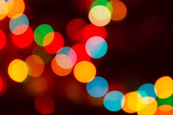 Rozostřeného Pozadí Vánoční Světla Bokeh Vánoční Osvětlení Vánoční Pozadí Bokeh — Stock fotografie
