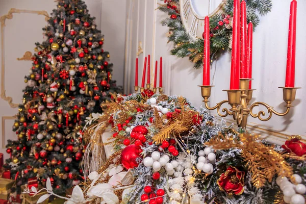 Παραδοσιακές Λεπτομέρειες Διακοσμήσεων Χριστουγέννων — Φωτογραφία Αρχείου