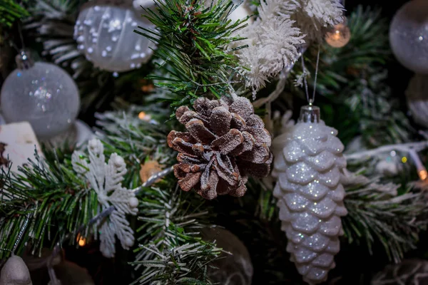 Brinquedos Árvore Natal Decoração Decorativa Férias Clima Festivo Ano Novo — Fotografia de Stock