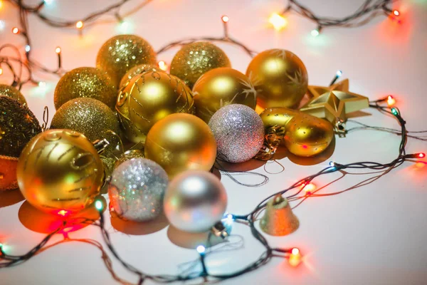 Oyuncaklar Noel Ağacı Dekoratif Tatil Dekorasyon Yeni Yıl Ruh Mutlu — Stok fotoğraf