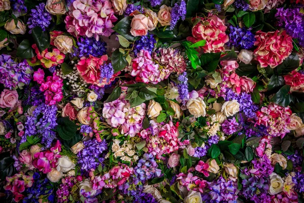 Κοντινό Πλάνο Ζωηρόχρωμα Φρέσκα Λουλούδια Μπουκέτο — Φωτογραφία Αρχείου
