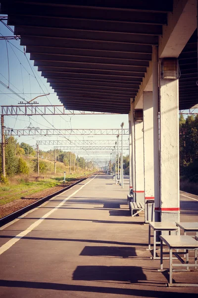 Καλοκαίρι Ρωσική Σιδηροδρομικός Σταθμός — Φωτογραφία Αρχείου