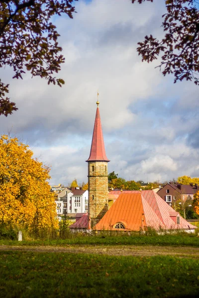 Vue Vieux Temple Saison Automne — Photo