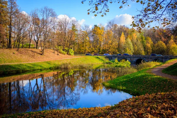 Güzel Bir Sonbahar Parkı Doğa Seyahat — Stok fotoğraf