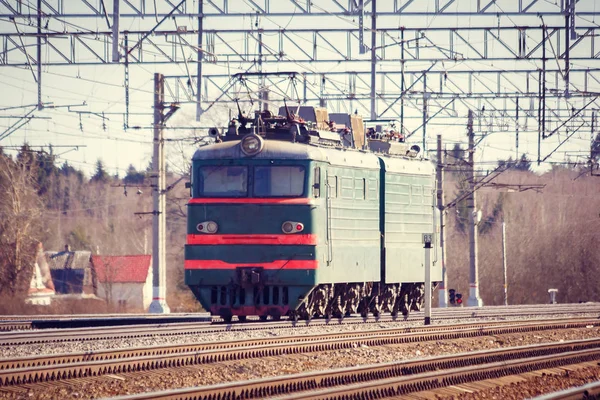 Orosz Vonat Orosz Vasutak Luban Április 2018 — Stock Fotó