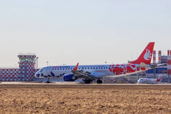 Russie Saint Pétersbourg Aéroport Pulkovo Mai 2018 Avions Aéroport Sur — Photo