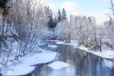 Güneşli Mart manzaralı
