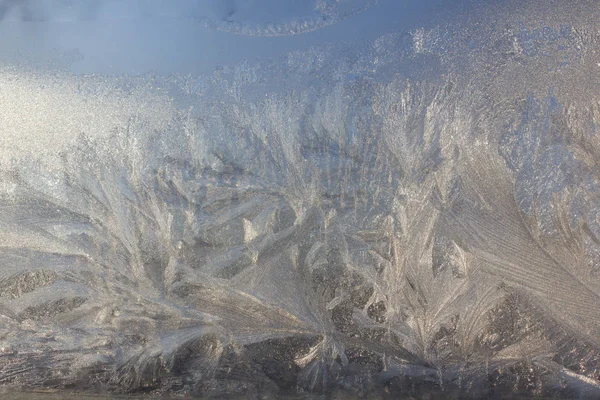 Frosty Pattern Window Winter Winter Background — Stock Photo, Image