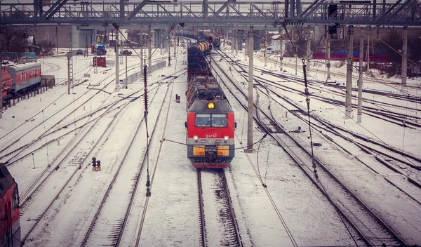 Locomotora Eléctrica Vías Férreas Tren Eléctrico —  Fotos de Stock