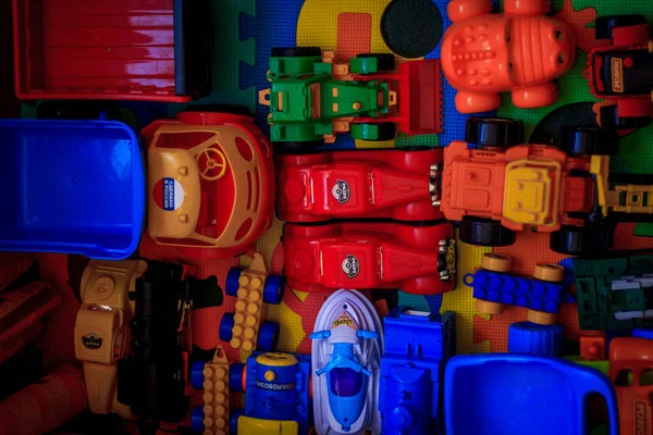 Jouets Pour Enfants Lumineux Ensemble Voitures — Photo