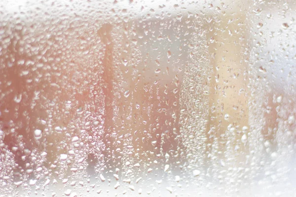 Pattern Rain Drops Glass Autumn Weather — Stock Photo, Image