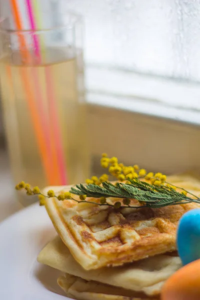 Ovos Páscoa Waffles Vasos — Fotografia de Stock