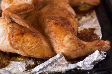 kavrulmuş tavuk eti, closeup