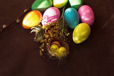 Kartpostal Mutlu Paskalyalar. Bayram tebrik ederim. Ortodoks tatil.