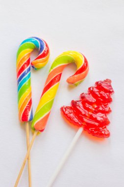 Parlak yeni yıl çizgili karamel 