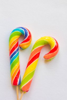 Parlak yeni yıl çizgili karamel 