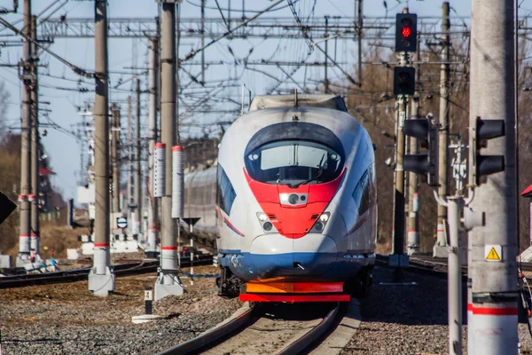 Locomotive Électrique Sur Les Voies Ferrées Train Électrique — Photo