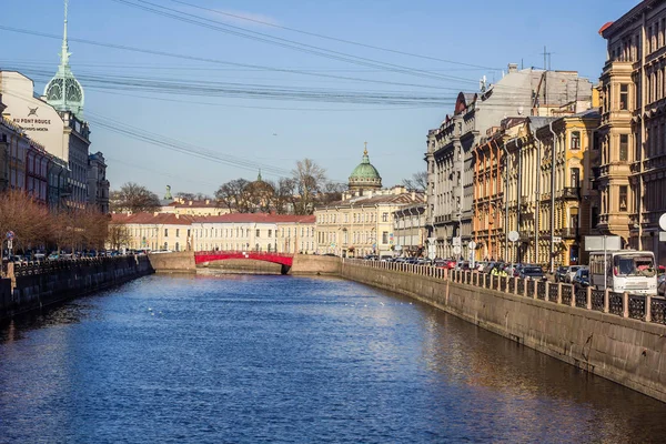 Fontanka Rivier Petersburg Zonnige Lente Dag — Stockfoto