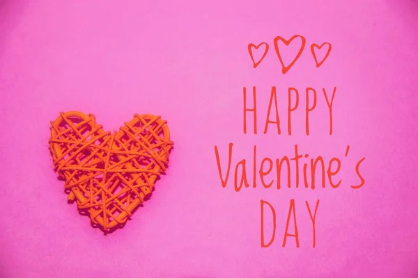 Tebrik Kartı Happy Valentine Day Romantik Tatil Bayram Aşkın Sevgi — Stok fotoğraf