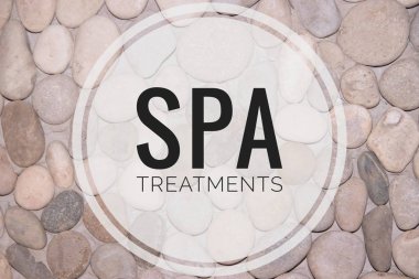 Metin ile Spa uygulamaları hayal et. Banner reklam spa salonu. Spa uygulamaları. Ruh ve beden geri kalanı. Sağlık ve güzellik
