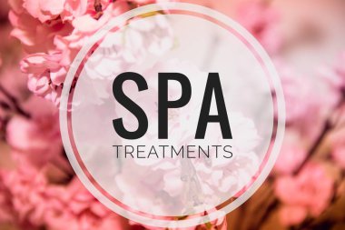 Metin ile Spa uygulamaları hayal et. Banner reklam spa salonu. Spa uygulamaları. Ruh ve beden geri kalanı. Sağlık ve güzellik
