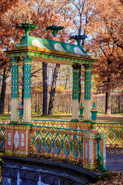 Bridge City Autumn Park Golden Autumn — Stock Photo, Image