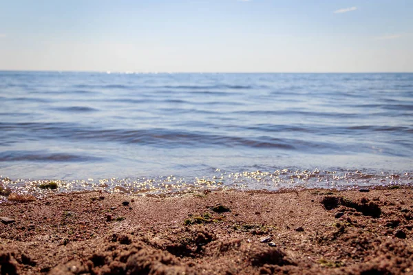 Meer Einem Sonnigen Tag Der Golf Von Finnland Kleine Wellen — Stockfoto