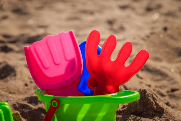 Zand Emmer Schoppen Zand Spelletjes Voor Kinderen — Stockfoto