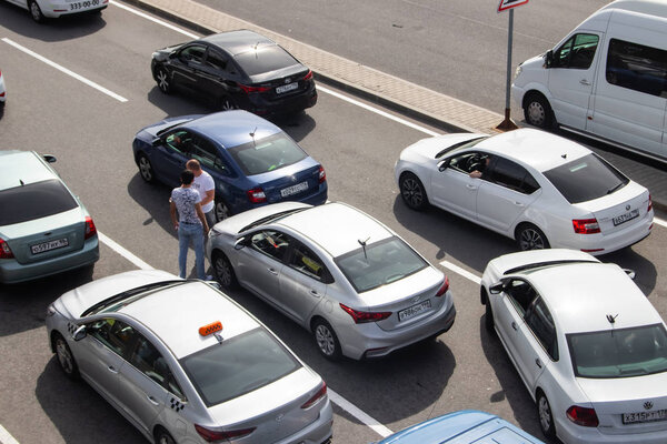  Небольшая авария. Засорился из-за несчастного случая. Россия, Санкт-Петербург - 19 июня 2019
