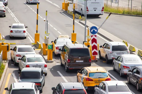 Пробці Безліччю Автомобілів Росія Санкт Петербург Червень 2019 — стокове фото