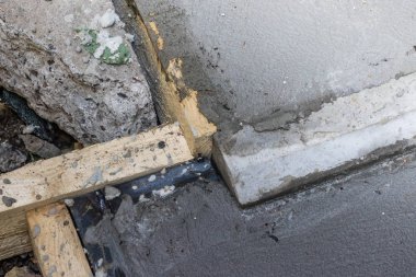 Evin beton tabanının döküm, form-iş ev inşaatı