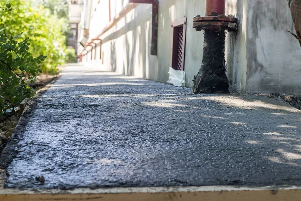 Evin Beton Tabanının Döküm Form Inşaatı — Stok fotoğraf