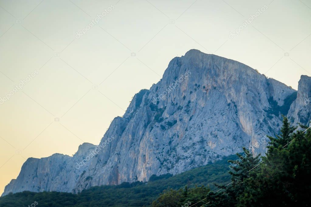 Nature landscape with mountains at daytime, Crimea