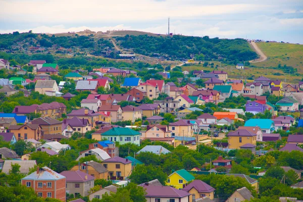 Luftaufnahme Von Gebäuden Und Architektur Der Stadt Anapa Russland — Stockfoto