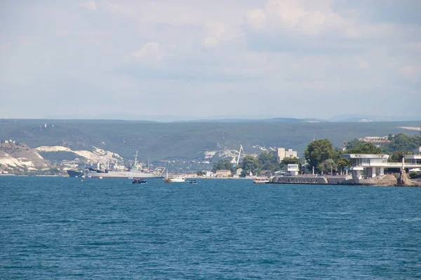 Sevastopol Bay Slunečného Počasí Krym — Stock fotografie