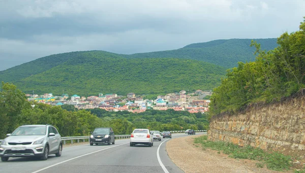 Rusia Sukko Julio 2019 Autopista Las Montañas Distrito Anapsky Viajando — Foto de Stock