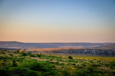 Kırım tarlaları, gündüz yaz manzaraları 