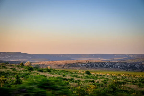 Los Campos Crimea Los Paisajes Veraniegos Durante Día — Foto de Stock