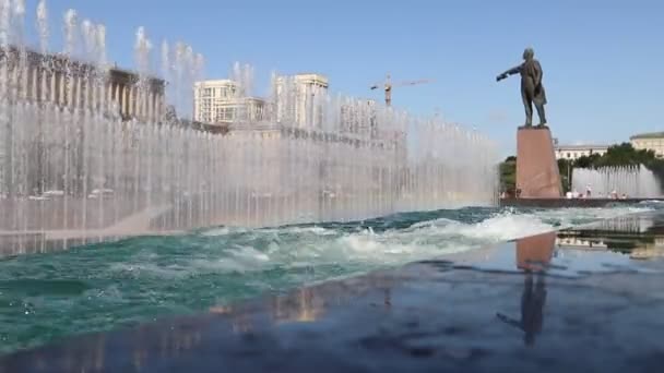 Water Show Fountains Park Daytime — Stock Video