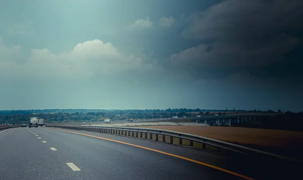 Russia Krasnodar July 2019 Russian Asphalt Road Traveling Concept — Stock Photo, Image