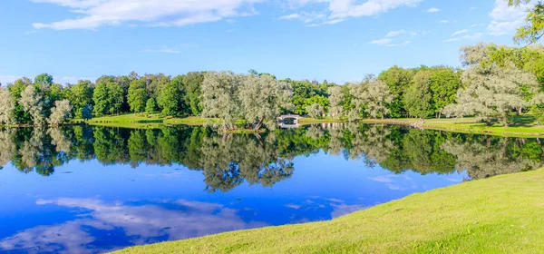 Panorama Letního Parku Summer Park Jezero Parku City Park Krásná — Stock fotografie