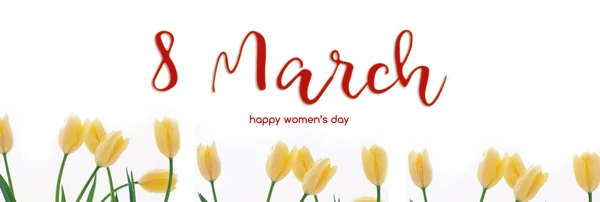 International Women Day Congratulatory Banner — Stock Photo, Image