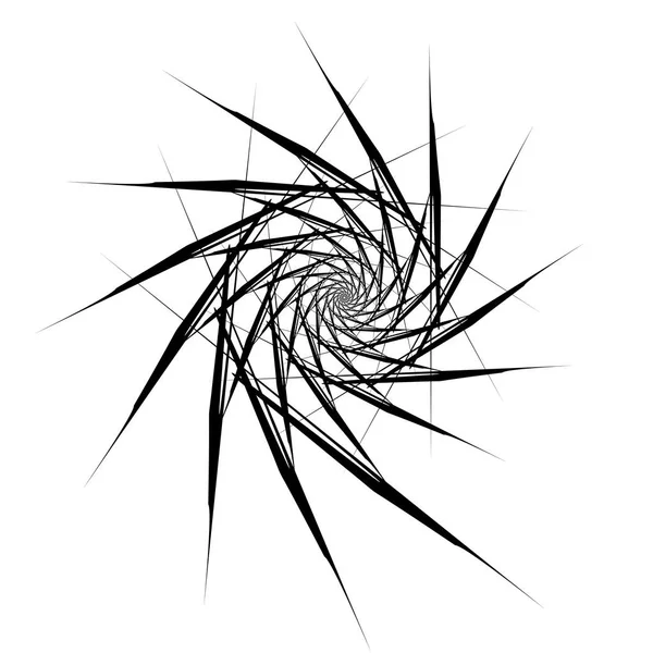 Spiral Objekt Vit Bakgrund Pilar Strålar Rotation — Stock vektor