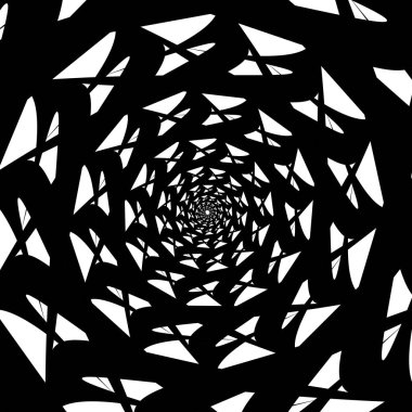 Beyaz arka planda vektör sarmalı. Hipnoz etkisi, soyut desen.