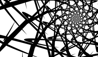 Beyaz arka planda vektör sarmalı. Hipnoz etkisi, soyut desen