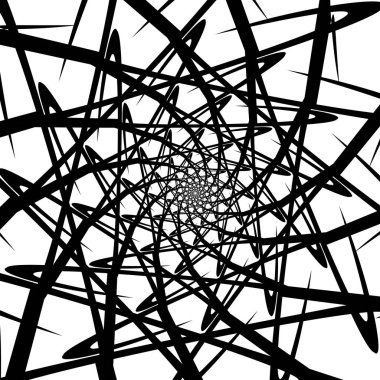 Beyaz arka planda vektör sarmalı. Hipnoz etkisi, soyut desen