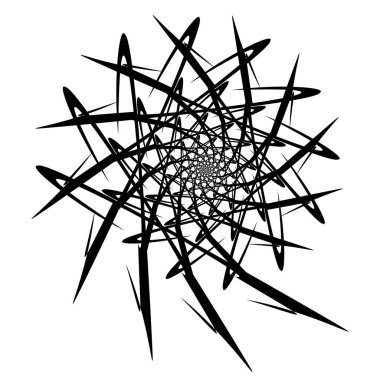 Beyaz arka planda vektör sarmalı. Hipnoz etkisi, soyut desen