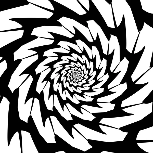 Espiral Vectorial Sobre Fondo Blanco Efecto Hipnosis Patrón Abstracto — Archivo Imágenes Vectoriales