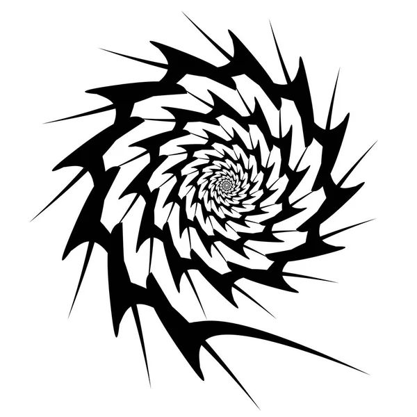 Espiral Vectorial Sobre Fondo Blanco Efecto Hipnosis Patrón Abstracto — Vector de stock