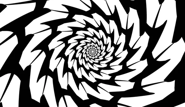 Espiral Vectorial Sobre Fondo Blanco Efecto Hipnosis Patrón Abstracto — Archivo Imágenes Vectoriales